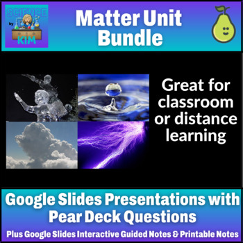 Preview of 8th Grade NGSS Matter Unit Google Slides & Guided Note BUNDLE     *4 Lessons*