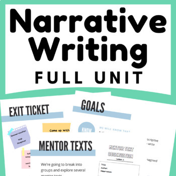 Preview of 8th Grade Narrative Writing Unit with Slides | Common Core