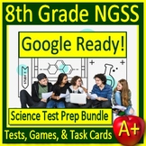 8th Grade Science TEST PREP BUNDLE Printable & Google Read
