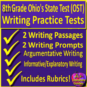 Preview of 8th Grade OST Ohio State Test Writing Explanatory and Argumentative ELA Ohio AIR