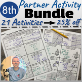 8th Grade Partner Activity Bundle - (21 activities)