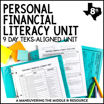 Preview of Personal Financial Literacy TEKS Unit | Cost of College and Calculating Interest