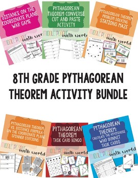 Preview of 8th Grade Pythagorean Theorem Activity Bundle