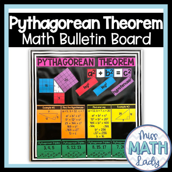 Preview of 8th Grade Pythagorean Theorem Posters and Math Bulletin Board