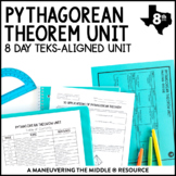 Pythagorean Theorem Unit | 8th Grade TEKS | Pythagorean Theorem Worksheets