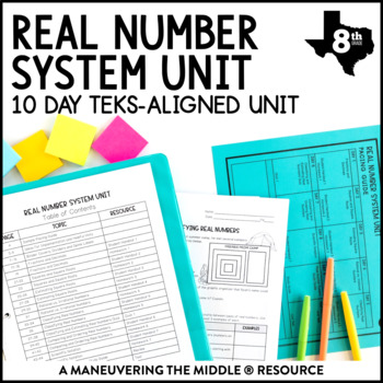 Preview of Real Number System TEKS Unit | Square Roots, Numbers, and Scientific Notation