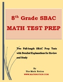 8th Grade SBAC Math Tests Prep