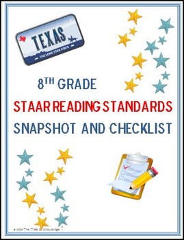 Preview of 8th Grade STAAR Reading Standards: Snapshot and Checklist