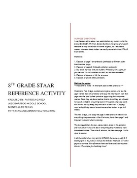 8th Grade Staar Reference Chart