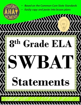 Preview of 8th Grade SWBAT Statements