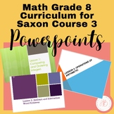 8th Grade Saxon Course 3 Math Powerpoint Lessons