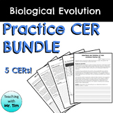 8th Grade Science Biological Evolution Practice CER BUNDLE