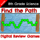 8th Grade Science Digital Review Games BUNDLE - Find the Path
