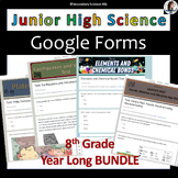 8th Grade Science Google Forms Year Long Bundle
