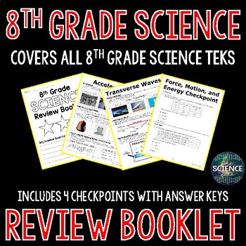 Preview of 8th Grade Science Review Booklet (NEW TEKS)