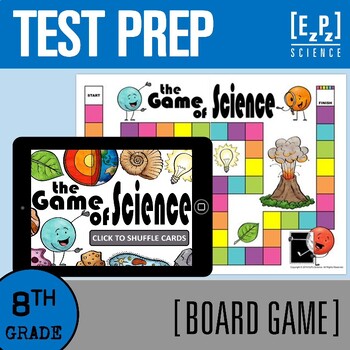 Preview of 8th Grade Science STAAR Test Review | Print + Digital Science Review Board Game