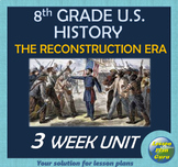 Preview of 5th-8th Grade U.S. History | Reconstruction Era Lesson Plan Unit | Google Apps!