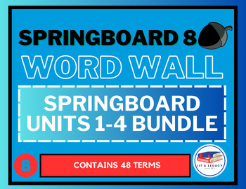 Preview of 8th Grade Springboard Word Wall Bundle (Units 1-4)