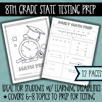 Preview of 8th Grade State Testing Math Prep- Ideal for students who struggle in Math