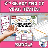 8th Grade Task Card/Game Review and Assessment Bundle