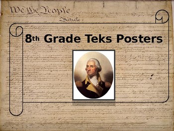 Preview of 8th Grade Teks Posters