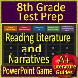 8th Grade Reading Literature Game - Test Prep using PowerPoint or Google Slides