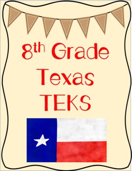 Preview of 8th Grade Texas TEKS