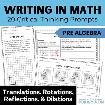 Preview of 8th Grade Transformations Exit Tickets - Translations, Rotations, & Reflections