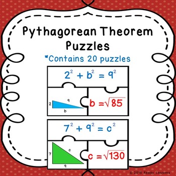 Preview of 8th Grade Math Pythagorean Theorem Right Triangle Review Game Activity 8.G.7
