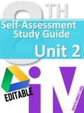 8th Grade: Unit 2 | Self Assessment Study Guide for IM Gra