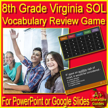 Preview of 8th Grade Virginia SOL Reading Vocabulary Game - VASOL Test Prep