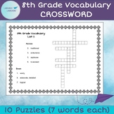 8th Grade Vocabulary Crossword Puzzles