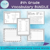 8th Grade Vocabulary Worksheet BUNDLE