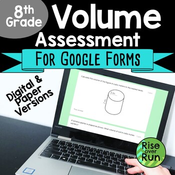 Preview of 8th Grade Volume Test or Practice for Google Forms