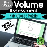 8th Grade Volume Test or Practice for Google Forms