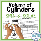 7th, 8th Grade Volume of Cylinders Activity - Spin and Solve