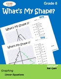 8th Grade What’s My Shape?  Graphing Linear Equations