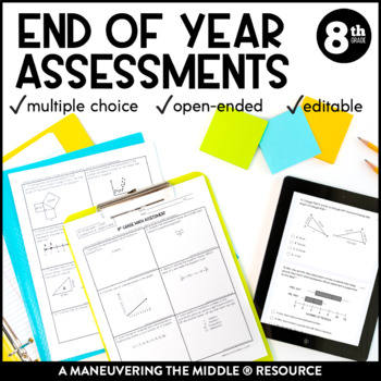 Preview of 8th Grade Math Year-End Assessments:  CCSS