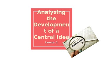 Preview of 8th Grade - iReady Lesson 1:  Analyzing the Development of a Central Idea PPT