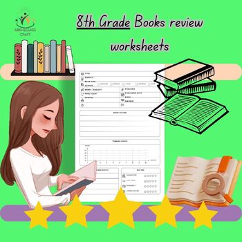Preview of 8th Grade review books worksheets , booklet