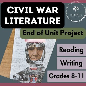 Preview of 8th HMH American Civil War Literature Unit Project, Outline, & Grading Sheet