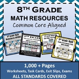 8th Grade Math Curriculum Resources Bundle