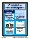8th Math Remote Distance Learning Lesson: Functions & Linearity