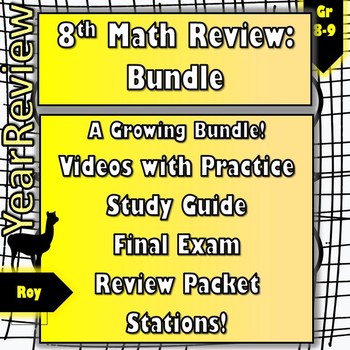 Preview of 8th Math Review Bundle (16 Products and Growing!)