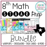 8th Math STAAR Review & Prep Bundle