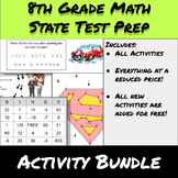 8th Math State Test Prep-Activities Bundle