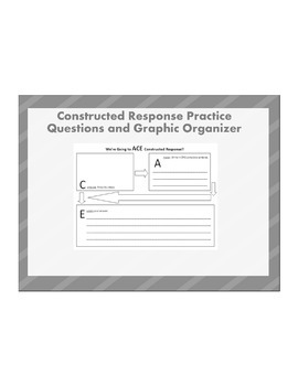 Preview of 8th grade Common Core Math Constructed Response Questions and Graphic Organizer
