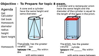 Preview of 8th grade Envision topic 8 review PP with over 190 animations.  Geometric solids