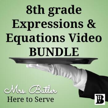 Preview of 8th grade Expressions and Equations Video BUNDLE
