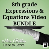 8th grade Expressions and Equations Video BUNDLE